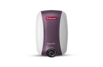 Racold Eterno Pro Storage Water Heater (Geyser) 10L with ABS Body – Vertical Geyser for Bathroom, 3 Levels of Safety, Energy Efficient, Titanium Enamelled Coating, BEE 4 Star rating
