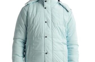 Thomas Scott Men’s | Regular Fit | Long Sleeves | Hood Collar | Zip Closure | Dry Clean | 2 Pockets | Polyester | Knitted | Puffer | Jacket (TMSCTJKT101_SkyBlue_XL)