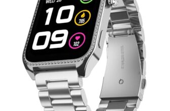 Fire-Boltt Xelor Luxury Stainless Steel Smart Watch. 1.78″ AMOLED, Always-On Display, 368 * 448 px Resolution, Bluetooth Calling, 75 HZ Refresh Rate