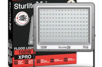 Sturlite Xpro 100 W LED Flood Light| Cool White 6500K Color Temperature LED Lamp| IP66 Waterproof Surge Protection Focus Light for Factory, Garage, Parking, Garden, Playground & Shop – Pack of 1