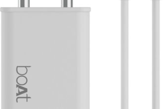 boAt 22.5 W Quick Charge 3 A Wall Charger for Mobile with Detachable Cable(White, Cable Included)