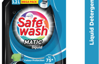 SafeWash Top Load Matic Premium Refill Pouch with Colour-Protect Technology Fresh Liquid Detergent(3200 ml)