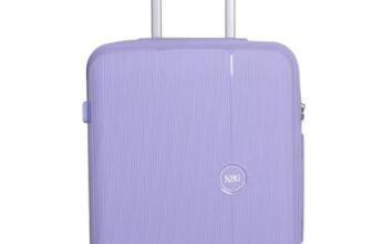 Wiki Zine 8 Wheel Hardside Polycarbonate Trolley by Wildcraft,Large,Pstl_Prpl