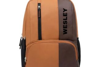 Wesley Vintage faux leather Water Resistant Laptop Backpack/Casual Backpack/Daypack/Travel Backpack/College Bag For Men/Women Water-Resistant Laptop Backpack, Modern Minimalist, Business Travel