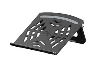 Portronics My Buddy Hexa 5 Laptop Stand with Foldable & Ventilated Design, Ergonomic Elevation, Anti-Slip Silicon Pads and Lightweight Body for Upto 15.6” Laptops & MacBooks (Black)