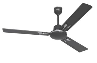 V-Guard Pace Art Bz Ceiling Fan For Home | Decorative Trims | 370 RPM | 2-Year Coverage | 1200 mm (Midnight Black)