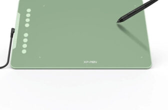 XP Pen Deco01 V2 and V3 8192 Levels of Pressure Sensitivity, Battery-Free Passive Stylus 10 x 6 inch Graphics Tablet Connectivity – USB(Green)