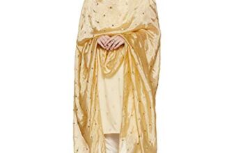 Rangriti Women’s Silk a line Salwar Suit Set (RSKCFS8619_Gold_Free)