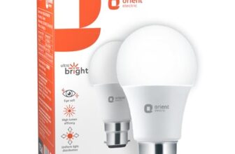 Orient Electric 15W High Glow LED bulb| 180-degree wide beam angle| Voltage surge protection up to 4 kV| 6500K, Cool White| B22d base| Made in India| Pack of 1