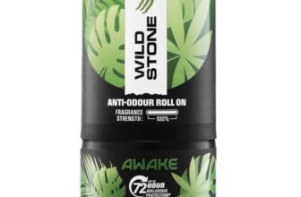 Wild Stone Awake Anti-Odour Roll On For Men, 50ml | Up to 72-Hour Odour Control | Enriched with Matcha tea and chamomile tea |Skin Friendly & Itch Free Deodorant Roll On | Long-Lasting Freshness