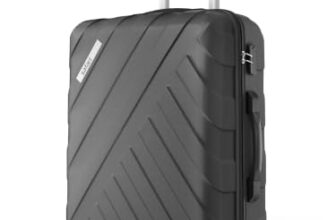 Safari Medium Voro 65cm Trolley Bag Hard Case Polypropylene, 8 Spinner Wheels, 360 Degree Wheeling Carry on Luggage, Travel Bag, Suitcase for Travel, Trolley Bags for Travel, Gunmetal