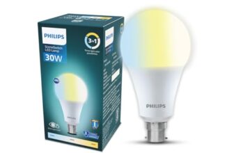 Philips SceneSwitch 30W LED Bulb | 3-in-1 Light Modes CDL-NW-WW | B22 Base | Change Brightness with Wall Switch | Energy Efficient | Pack of 1