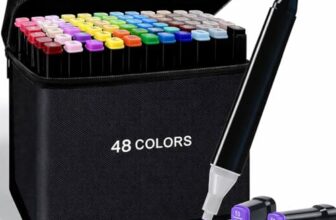 TEC TAVAKKAL Markers Sketch Pen Set Dual Tip Brush Pens Art Markers for Drawing Dual Tip Art Markers Set Chisel & Fine Colour Marker Set Alcohol Based Markers Sketch Marker Drawing Marker (Set Of 48)