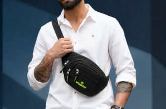 WROGN Waterproof Fanny Pack Belt for Travelling WAIST BAG(Black)