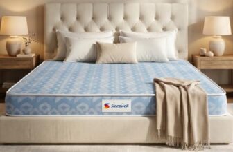 Sleepwell Dual Mattress | King Size 78x72x4 Inch | One Side Soft One Side Firm | Orthopedic Support | Resitec Foam with VPF | Knitted Fabric | Neem Fresche Anti-Microbial | 10 Yr Warranty
