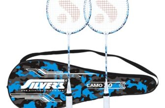 Silver’s Aluminium Camo 7.0 Badminton Kit (2 Racquets with Full Cover)(Blue/White)