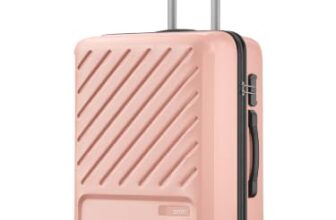 Safari Medium Symphony 66cm Trolley Bag Hard Case Polypropylene, 8 Spinner Wheels, 360 Degree Wheeling Carry on Luggage, Travel Bag, Suitcase for Travel, Trolley Bags for Travel, Dusky Peach
