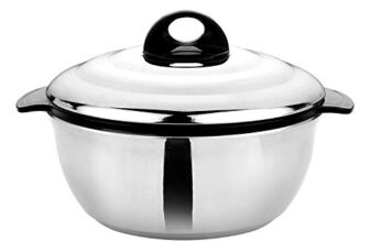 ASIAN Plastowares – Bright Star Galaxy Stainless Steel Casserole with Lid for Kitchen 1200 ml | Ideal for Serving, Gifts for Diwali & Housewarming | Hot Box for Roti & Chapati | Casserole for Kitchen