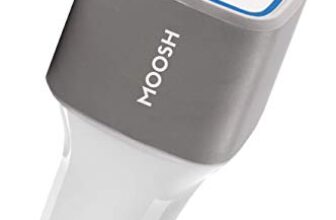MOOSH Car Charger Smart Power Type C Power Delivery (PD) 18W & Quick Charger QC 3.0 Dual USB Port Car Charger/Adapter with LED (White)