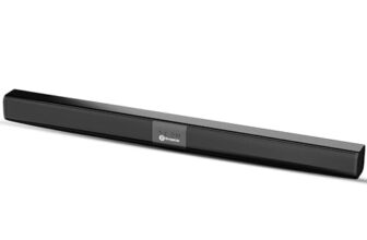 SnapUp Boom Max 40W Soundbar, with up to 6Hrs Non Stop Music, Sound Bar for Television and Multi Compatibility, Deep Bass Powerful Sound – Premium Black