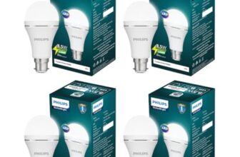 Philips Stellar Bright Rechargeable Emergency Inverter LED Bulb, B22 8.5-Watt-Crystal White(Pack of 4)