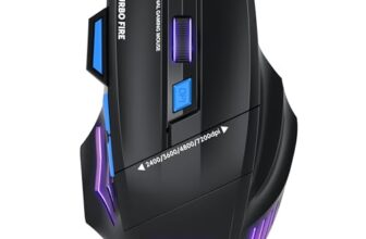 Sounce Apex Wired Gaming Mouse with 7200 DPI Precision Optical Sensor, 7 Programmable Buttons, RGB LED Modes, Braided Cable and Ergonomic Comfortable Design for PC Laptop Desktop Gamer Use (Black)