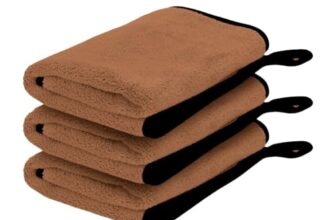 BTfash Microfiber Cleaning Cloth, 30×40 cms 600 GSM | Highly Absorbent,Lint and Streak Free, Multi-Purpose Wash Cloth for Kitchen,Car,Window,Stainless Steel,Silverwear (D.Brown_30x40cms) Pack of 3