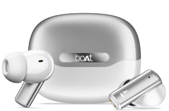 Boat Airdopes Prime 701 ANC, 46dB Hybrid ANC, 50Hr Battery, Real Spatial Audio,Multidevice Connect,App Support, Bluetooth Earbuds, TWS Ear Buds Wireless Earphones with mic (Zinc White)