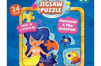 Bloomingo Puzzle Kit – My First Jigsaw Puzzle – Unicorn & The Friendly Fairy – Jigsaw Puzzle for Kids (2-4 Years) 20+ Jigsaw Pieces (Mermaid)