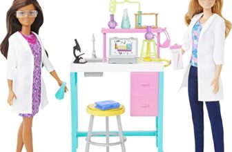 Barbie Science Lab Playset with 2 Dolls, Lab Bench and 10+ Accessories