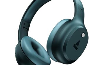 Boat Rockerz 421, 60H Battery, Low Latency(40Ms), 40Mm Drivers, ENx Tech, Stream Ad Free Music via App Support, Bluetooth Headphones, Wireless Over Ear Headphone with Mic (Bold Blue)