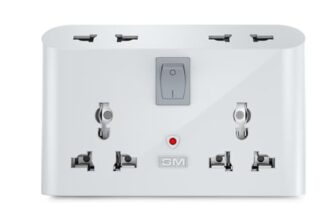 GM 3019 3 Pin Universal Multi Plug Travel Adaptor with 6 AMP for Home Applications, Computers, Laptops