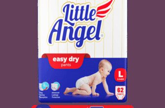 Little Angel Easy Dry Diaper Pants with 12 hrs absorption Large Size, 9-14 Kgs – L(62 Pieces)