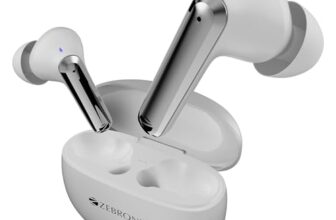 ZEBRONICS PODS K3, in-Ear Wireless Earbuds, 40 Hrs Backup, Dual EQ, Quad MIC ENC, 10mm Bass Drivers, Rapid Charging, Bluetooth, Flash Connect, Low Latency Gaming (White)