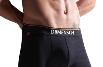 DAMENSCH Men’s Deo-Cotton Deodorizing Trunk- Pack of 1- Sweet Black- Small