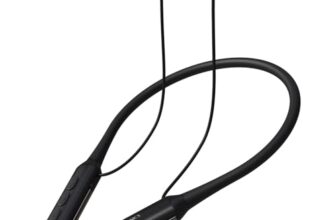 Portronics Harmonics 250 Wireless Bluetooth Headset with Long Lasting 60 Hrs Playtime, Smart Voice Assistant, Dual Pairing, Sweat & Splash Proof, Best for Gaming, Running, Workout(Black)