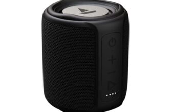 Boat Stone 350 Bluetooth Speaker with 10W RMS Stereo Sound, IPX7 Water Resistance, TWS Feature, Up to 12H Total Playtime, Multi-Compatibility Modes(Black)