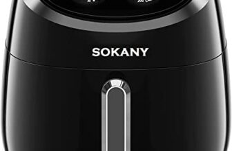 KIRFIZ Air Fryer Oven, 4.0 L / 1500W Oven with Touch Control Panel, 6 Cooking Presets for Roast, Reheat, Bake, Auto Shut Off,Nonstick Basket,Timer Selection And Fully Adjustable Temperature Control