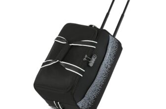Lavie Sport Pixel Wheel Duffel Bag with Anti-Theft Combi Lock | 2 Wheel Duffle Bag | Built to Last Wheels and Trolley