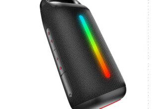 boAt Stone Arc Pro Plus, Spatial Audio, 78mm Drivers, 12H Battery, RGBs & App Support 45 W Bluetooth Speaker(Raging Black, Mono Channel)