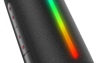 boAt Stone Arc Pro, Spatial Audio, 58mm Drivers, 12H Battery, RGB LEDs & App Support 25 W Bluetooth Speaker(Raging Black, Mono Channel)