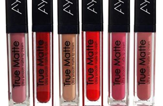 AYA True Matte Liquid Lipstick, Ultra Smooth Matte Lip Cream, Set of 6 | Smooth Lip Color, Weightless Finish Intense Color Payoff | Silky Matte Finish | Long Lasting Matte Finish | Matte Lipstick Liquid