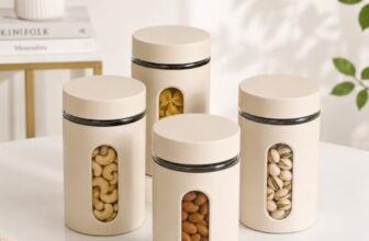 SR Oval Window Plastic Storage Container (Pack of 2)(1000ml) | Airtight Kitchen Storage Containers | Containers for Kitchen Storage with Window for Snacks, Dry Fruits, Tea & Coffee (Multicolor)