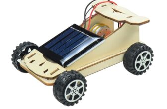 Electronic Spices STEM Educational DIY Wooden Assembly Solar Car Kit