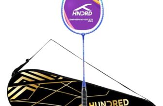 Hundred Smash Master 100 Strung Badminton Racket with Full Racket Cover | for Intermediate Players(Navy/Blue)