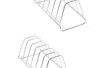 NH10 DESIGNS Stainless Steel Plate Rack/Plate Stand Dish Stand/Lid Holder Utensil Rack For Kitchen/ 6 Sections With Anti-Rust Kitchen Cabinet (Pack Of 2, Nhsptabletop, Bracket Shelf)