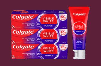 Colgate Visible White Purple Toothpaste Color-Corrects Yellow Tones on 1st Use^ 120gx3pc Toothpaste(360 g, Pack of 3)