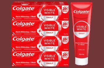 Colgate Visible White Tooth paste Teeth Whitening Starts in 1 week, Combo Pack of 4x120g Toothpaste(480 g, Pack of 4)