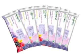 Hampa Hemp protein Bar 50g | Mixed Berries Flavour | 10g Plant Protein | No Whey, Vegan Friendly | No Added Sugar, Sweetened with Dates | Anytime Snack with Edestine Protein | Pack of 6