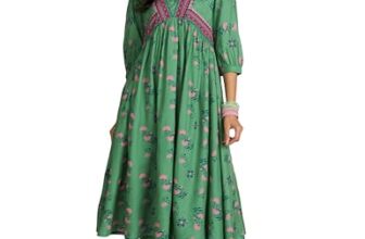 Amazon Brand – Myx Women’s Rayon Salwar Suit (MYX-AW23-SKD-04_Leaf Green_L)